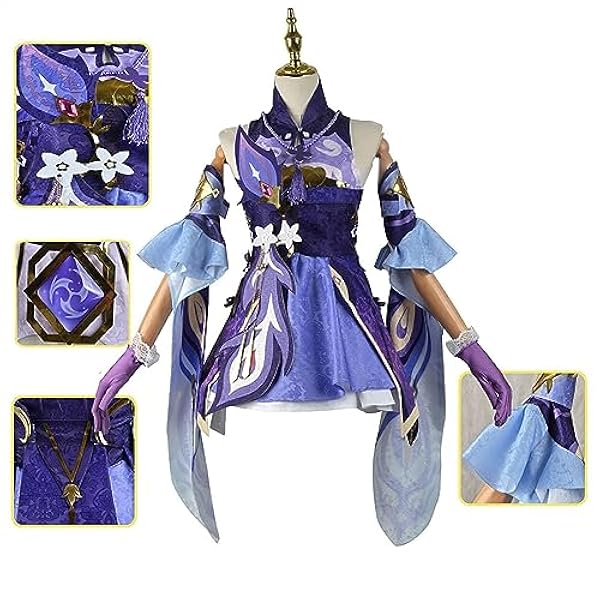 Game Genshin Impact Keqing Cosplay Kostuum Outfit Halloween Carnaval Accessoires Themafeest for Vrouwen Girsl Uniform